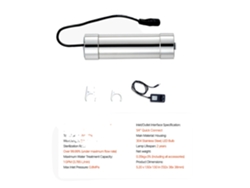 Purificador de agua con sistema UV, construcción de acero inoxidable, 8 W, 1 gpm.