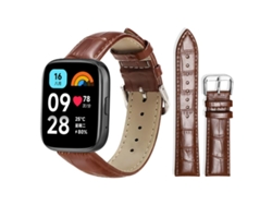 Correa para Redmi Watch 3 Active / Lite - Piel - Hebilla - Textura bambú (20 mm)