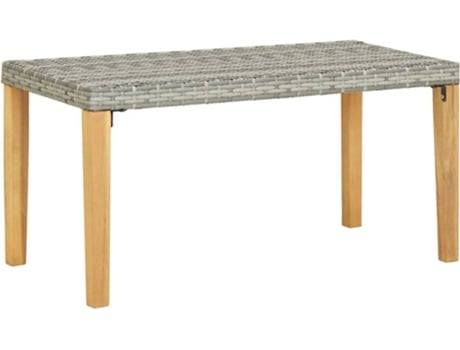 Banco de jardín VIDAXL Gris Poli Ratán (120x40x40 cm)