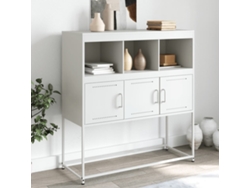 Aparador | Buffet | Armario De Apoyo 100,5x39x107 Cm Acero Blanco Wsd16458 Lovely Home