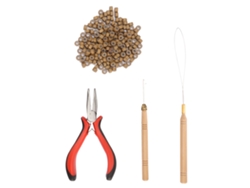 Kit De Herramientas Para Extensiones De Pelo Con 200 Anillos, Alicates Y Ganchos