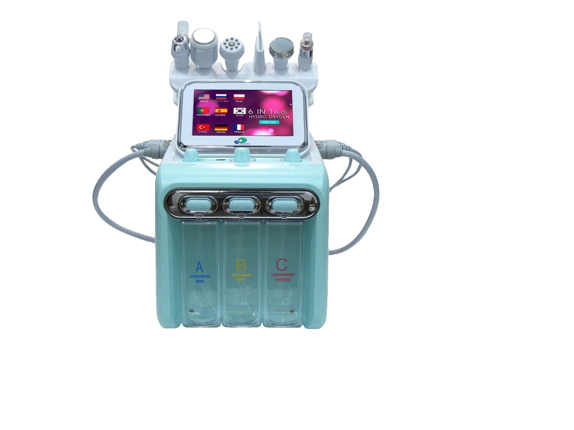 Máquina Hydrafacial, 6 en 1, limpieza facial, enchufe UE OEM