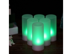 Juego De 6 Velas Led Recargables Sin Llama Con Control Remoto Para Fiestas, Navidad Y Bodas.