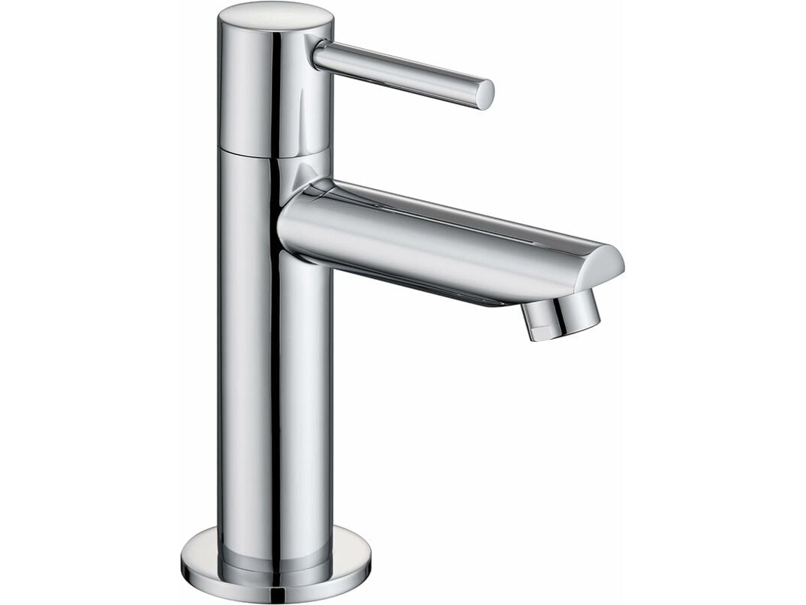 JILLIOPER Grifo de baño cromado con diseño moderno, versátil para cualquier estilo de decoración, incluido el ensamblaje de drenaje