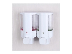 Dispensador de jabón transparente de pared para baño Rosewell, juego de 2