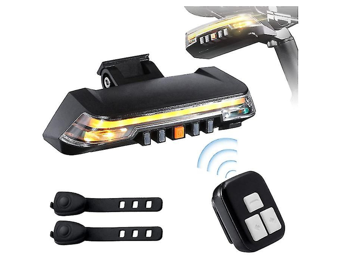 Luz Trasera Bicicleta Inteligente Señal Dirección Usb Recargable Negro Yizhood