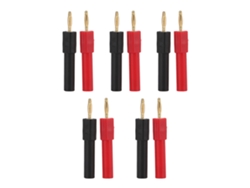 Adaptador De Enchufe Banana Pa De Latón De 5 Piezas, Macho De 2 Mm A Hembra De 4 Mm, Conector Rojo Y Negro J.20011