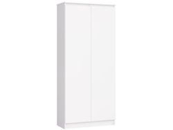 Librería Akord R80 Blanco 80 Cm 2 Puertas Frente En Color Blanco 4 Estantes 80x35x180 Cm