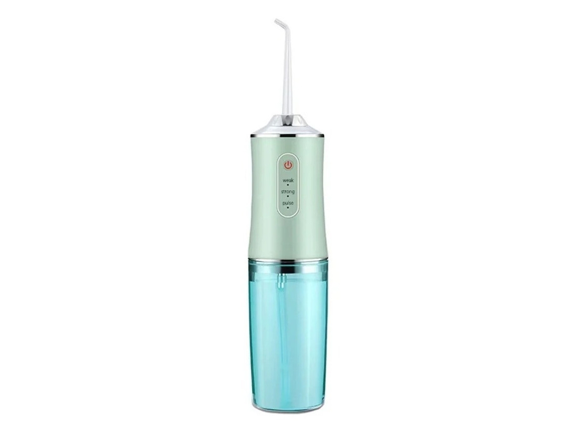 Irrigador bucal eléctrico portátil, hilo dental para limpieza bucal y dental, limpiador de dientes verde, 1 boquilla Yizhood