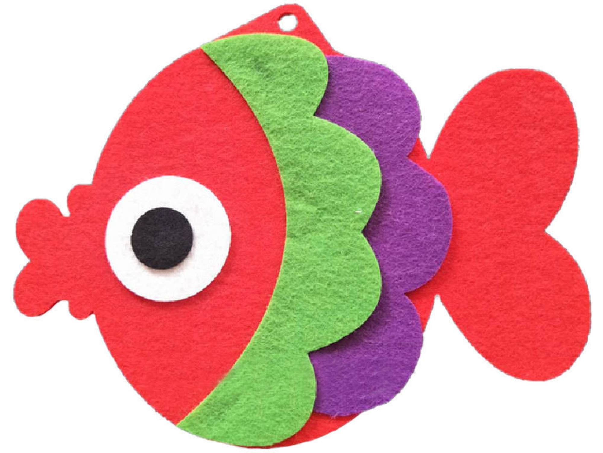 Pez Fieltro Decoración HEAN Rojo