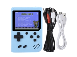 Máquina De Jogos Retro Portátil Mini Console Nostálgica Com 400 Jogos Tela 3 Polegadas Azul