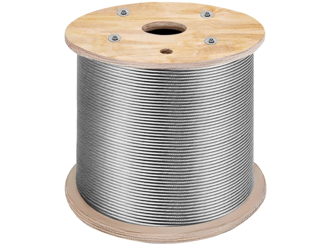 Cable de acero inoxidable 316 150m x 3,2mm 1x19 Resistente a la corrosión Tekmaquinas