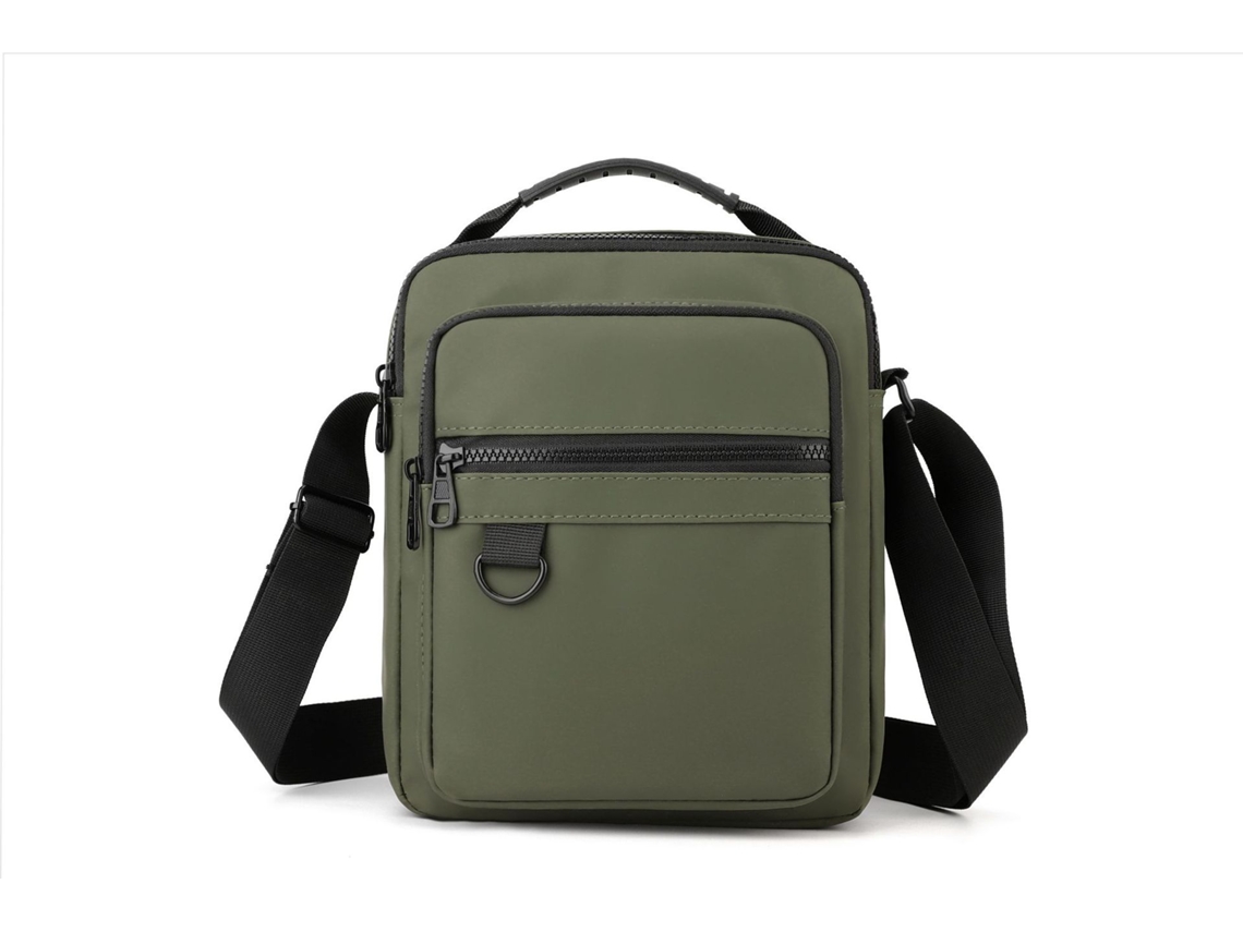 Bolso bandolera/de hombro para hombre (verde militar) Sencillo y elegante