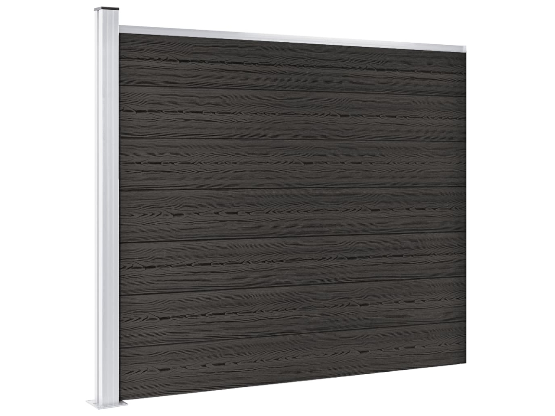 Panel de valla WPC gris, 175 x 146 cm, WSD222027 Lovely Home
