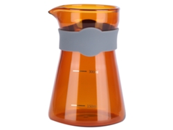 Cafetera de vidrio de borosilicato de alta calidad con báscula (marrón)