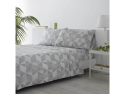 Juego de Sábanas COTTON ARTEAN Cudillero (Gris - Cama de 160 cm - Microfibra)