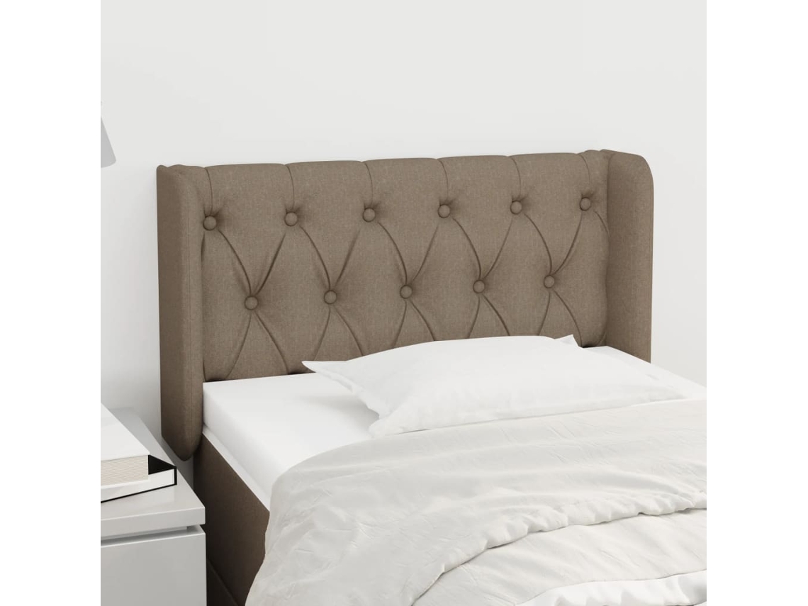 Cabecero De Tela Gris Taupe 83x16x78/88 Cm