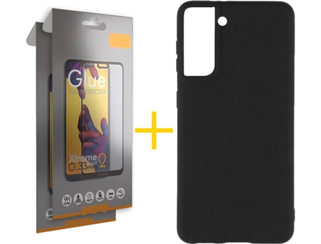 Kit Funda + 2 Protectores de Pantalla Samsung Galaxy S21 + Plus SKYHE Full (Negro)