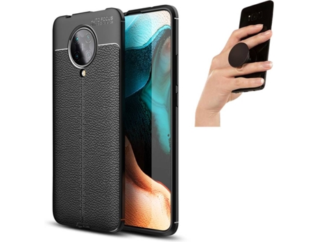 Carcasa y Popsocket Xiaomi Poco F2 PRO Rugged Leather Negro
