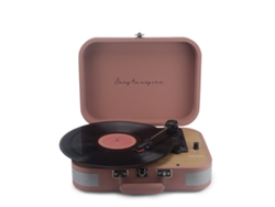 Tocadiscos de vinilo con Bluetooth Prixton VC600 y convertidor de discos de vinilo Mocha Mousse