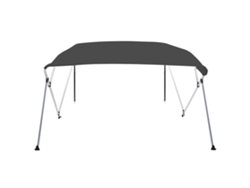 Toldo Exterior | Toldo Parasol | Toldo Bimini De 4 Arcos Gris Antracita 243x196x137 Cm Wsd749316