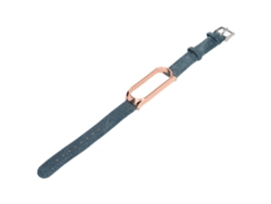 Correia De Relógio Em Padrão Jeans Para Xiaomi Mi Band 6/5 Nfc Com Fivela Dourada Estilo Retro