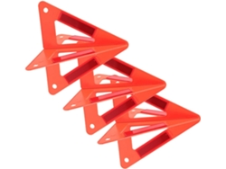 Triángulos De Advertencia Rojos Para Vehículos, Juego De 3 Triángulos De Plástico Reflectantes Y Portátiles.