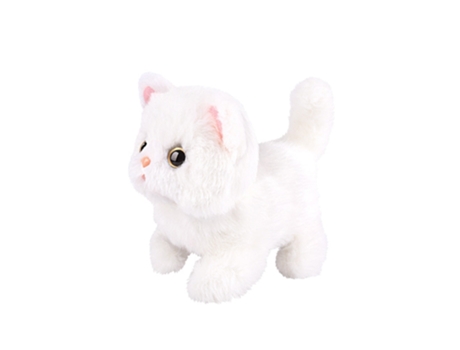 Perro Robot Lindo Electrónico de Peluche Interactivo Inteligente Gato Blanco