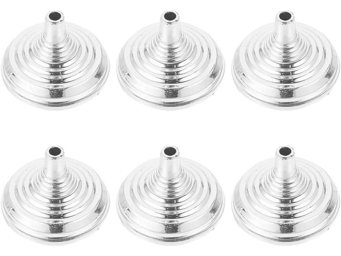 6 Pequeños Soportes De Plástico Para Banderas Con Base Redonda Plateada, Ligeros Soportes De Mesa Para Decoración De