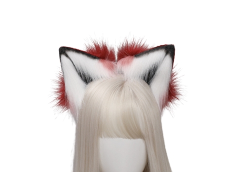 Bolsa de Mano de Halloween ZMDECQNA Fox Fur Ears Hairhoop Headwear Dress Costume Headband Piel Blanco