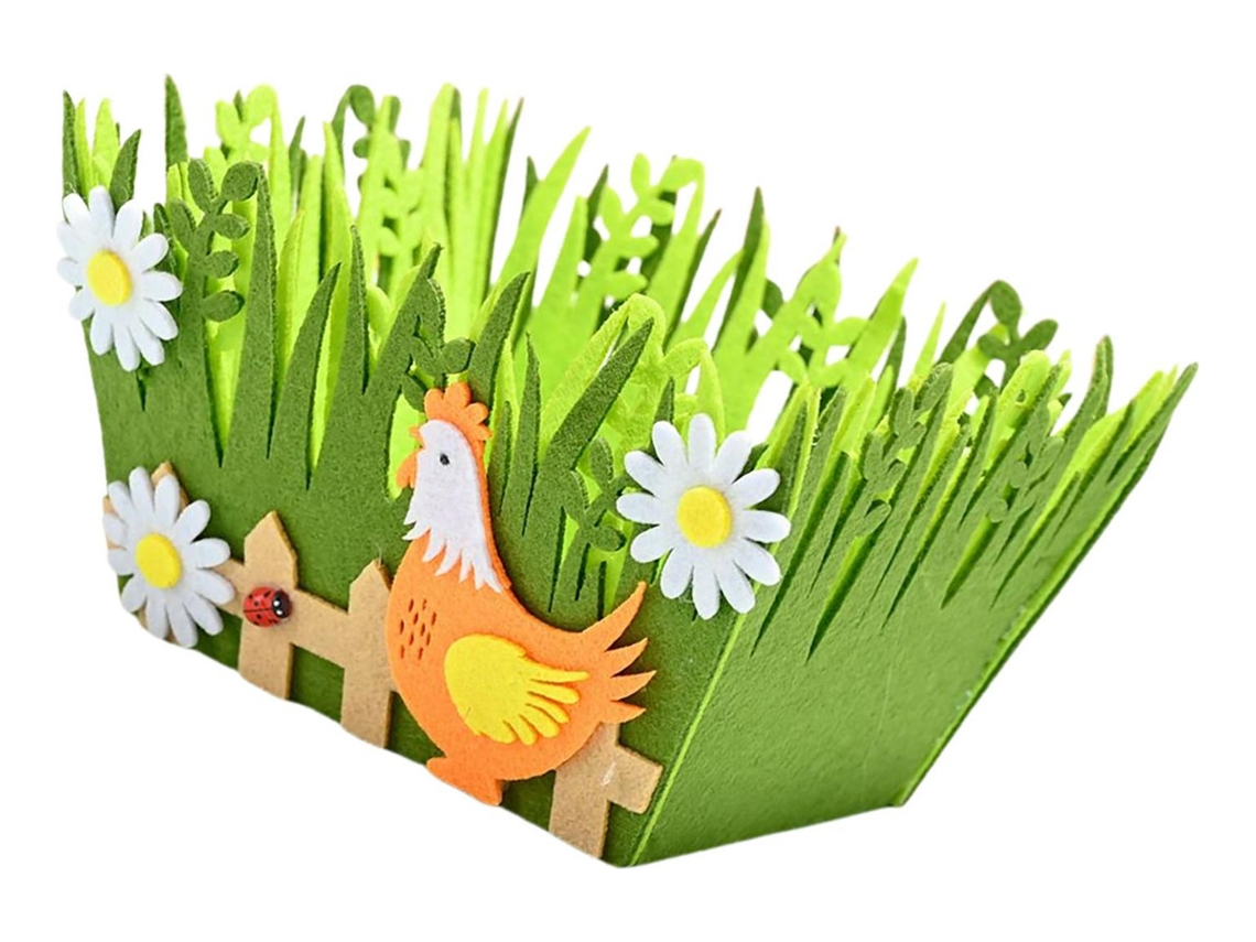 Cesta de Pascua portátil, almacenamiento de hierba Galoslowmoose