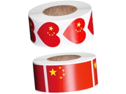 Rollos de pegatinas con la bandera de Chaberlu para decoración de fiestas