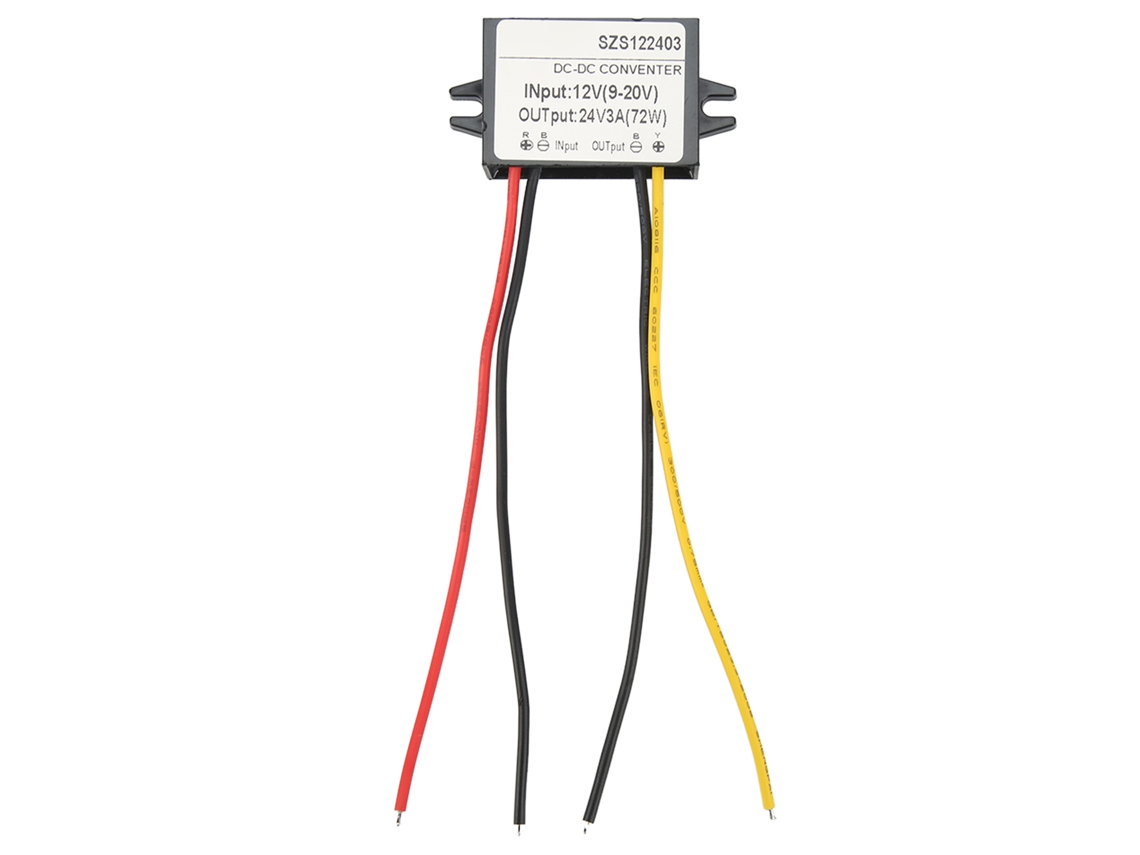Convertidor Elevador Cc A Cc De 12 V, 9-20 V A 24 V, 3 A, Ultradelgado E Impermeable Ip67 Para Equipos Eléctricos.