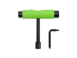Chave De Skate T E L Com 3 Buracos Para Manutenção De Pranchas Skate E Longboard Verde