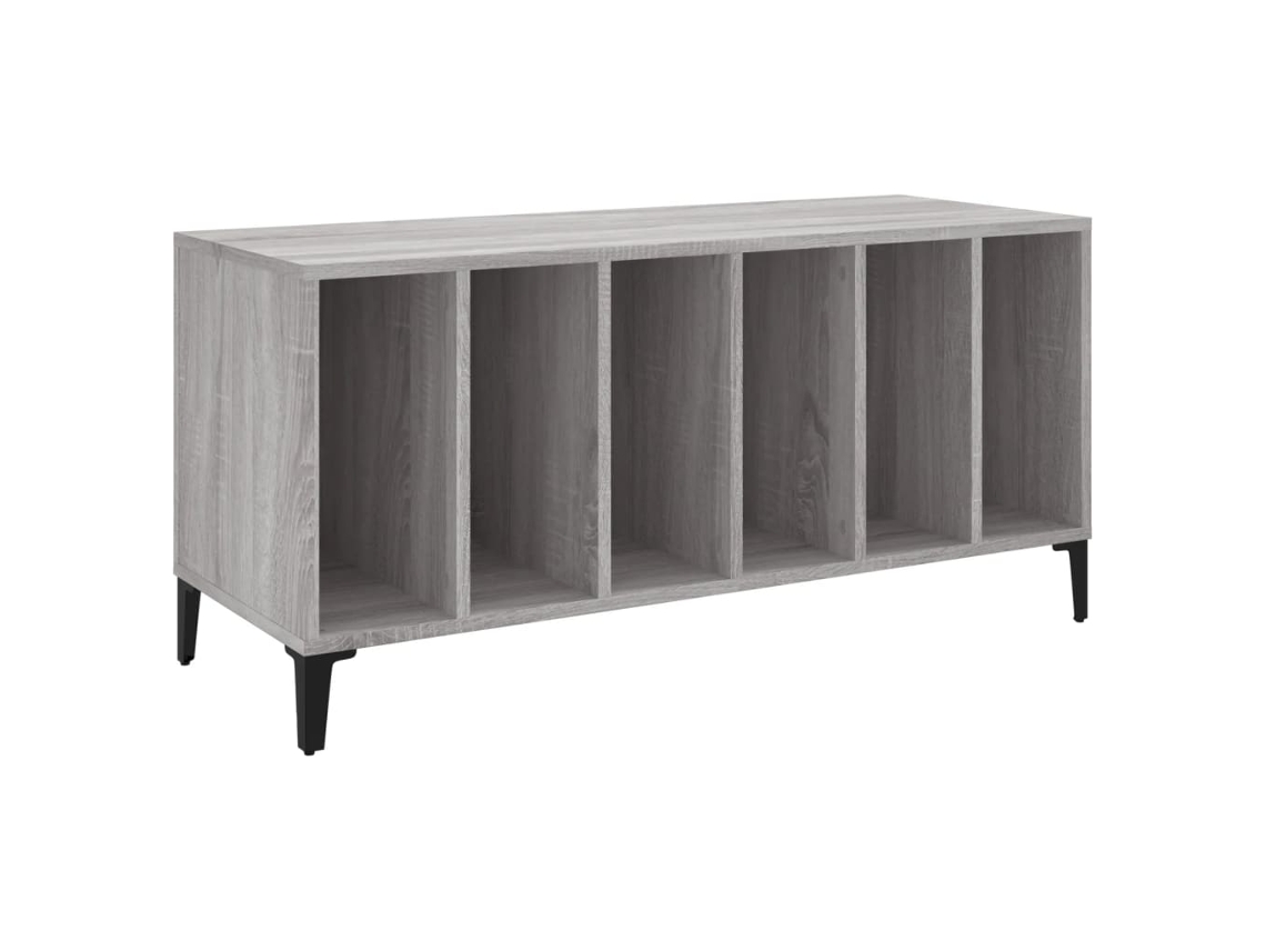 Maison Exclusive - Mueble Para Discos Madera Contrachapada Gris Sonoma 100x38x48cm