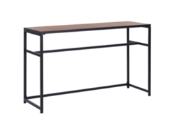 Mesa de Jardín BELIANI Avetrana Acero Negro 150X50X90