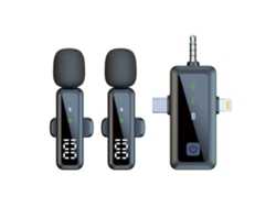 Micrófono de solapa inalámbrico H68 para iPhone, teléfonos Android y cámaras Hexinyigjly (2 unidades)
