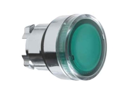 SCHNEIDER Cabeza Pulsador Luminoso D.22 Rasante Verde Zb4Bw333