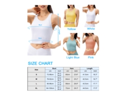 Omni-2026top Deportivo De Yoga Para Mujer Con Sostén Integrado Crop Tank Tops Para Entrenamiento Running Gimnasio Hogar