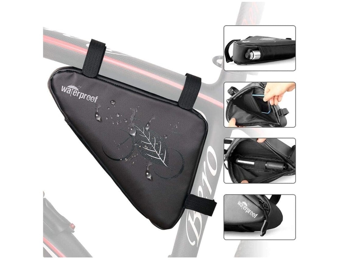 Bolsa para cuadro de bicicleta, bolsa para teléfono móvil, bolsa para tubo frontal de bicicleta con tela para pantalla táctil, bolsa para sillín Gusshious de montaña y carretera