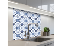 Paneles estándar para salpicaderos de cocina - Azulejo - Azul 80x80 cm