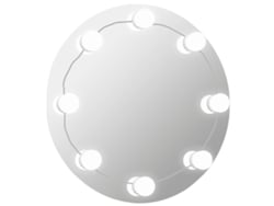 Espejo de pared con luces VIDAXL Plateado Cristal