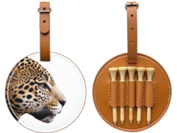 Bolsa para tees de golf Jaguar Head, negra, sin marca