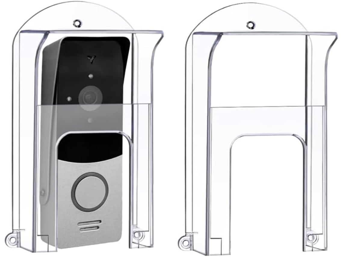 Juego De 2 Fundas Protectoras Impermeables De Plástico Transparente Para Timbres Ring 1/2/3/4/pro.