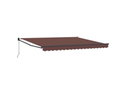 Maison Exclusive - Toldo Retráctil Manual Marrón 400x300 Cm