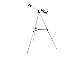 Telescope Aperture: 50 mm Focal length: 600 mm Finderscope: 5 x 24 Maximum working height: 125 cm Tripod Black / White NEDIS
