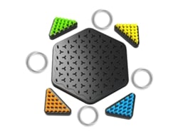 Juego De Mesa Triggle Con Gomas Elásticas Para Reuniones Familiares: ¡ejercita La Coordinación Mano-ojo!