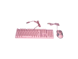 Teclado Mecánico Ergonómico De 104 Teclas Rosa Para Juegos Con 22 Efectos De Iluminación