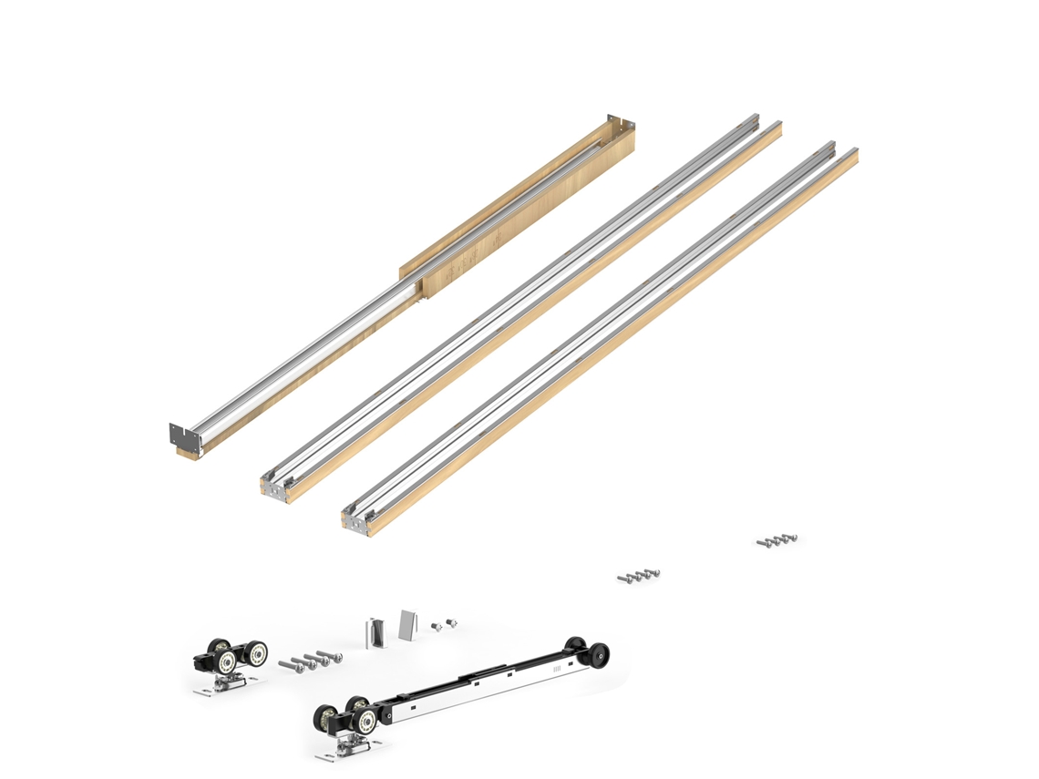 Kit de marco para puerta corrediza Succebuy, 610-762 mm de ancho y 2032 mm de alto