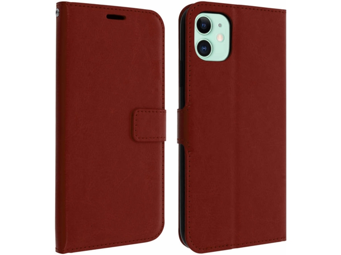 Funda iPhone 11 AVIZAR Wallet Marrón